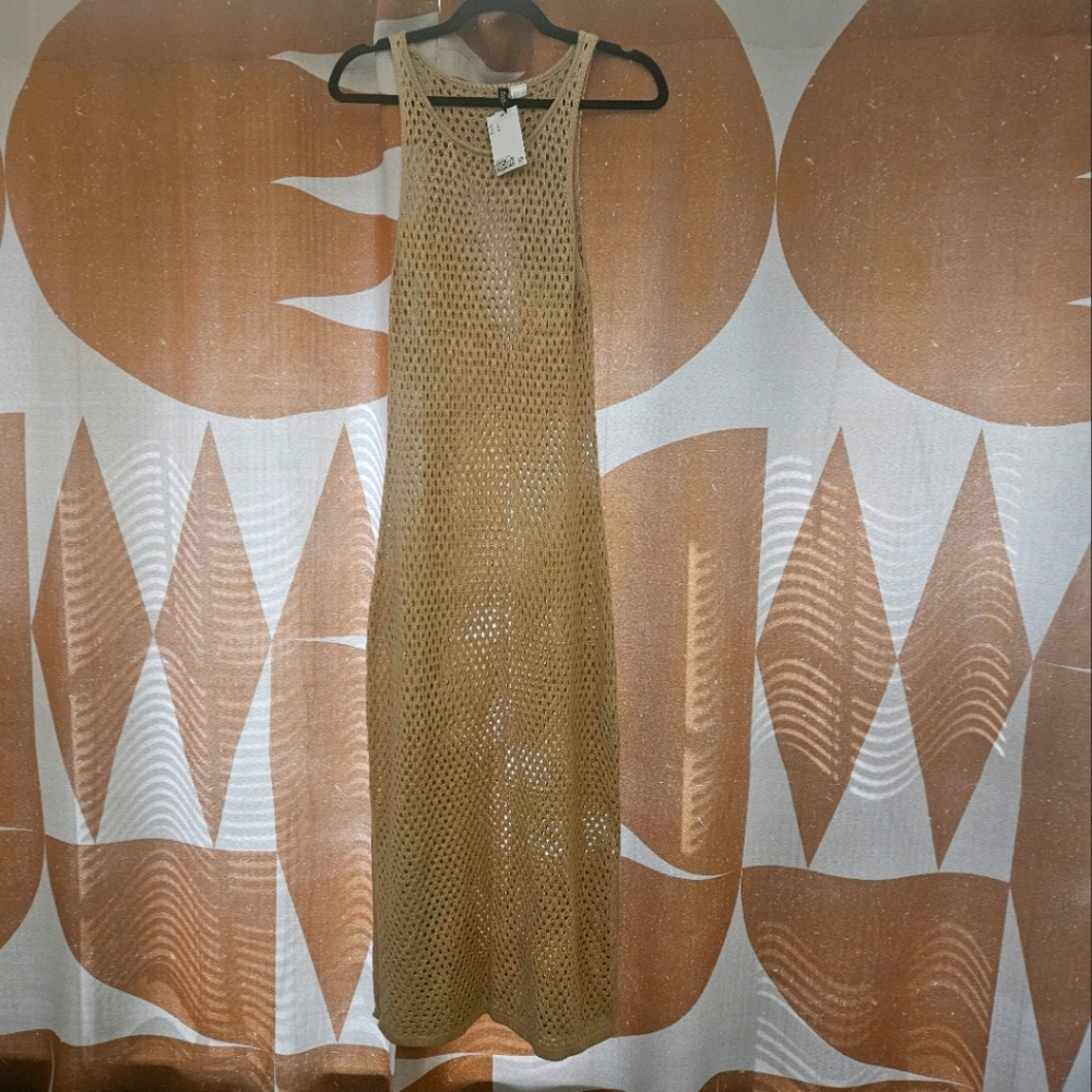 NWT DIVIDED H&M Loose Woven Crochet Dress